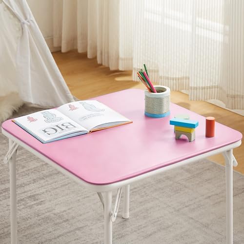 24'' Kids Folding Activity Card Table, with Ultra Soft Padded Tabletop, 1 Piece, Pink in Pink, alternate view 6