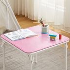 24'' Kids Folding Activity Card Table, with Ultra Soft Padded Tabletop, 1 Piece, Pink in Pink, alternate view 6