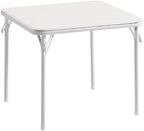 24'' Kids Folding Activity Card Table, with Ultra Soft Padded Tabletop, 1 Piece, White in White