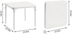 24'' Kids Folding Activity Card Table, with Ultra Soft Padded Tabletop, 1 Piece, White in White, alternate view 3