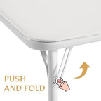 24'' Kids Folding Activity Card Table, with Ultra Soft Padded Tabletop, 1 Piece, White in White, alternate view 5