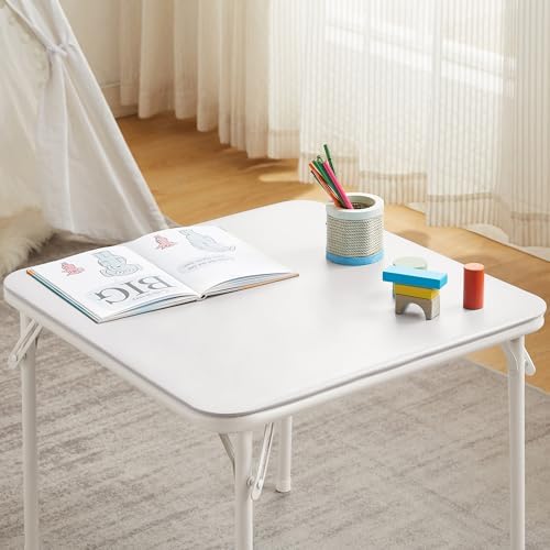 24'' Kids Folding Activity Card Table, with Ultra Soft Padded Tabletop, 1 Piece, White in White, alternate view 6