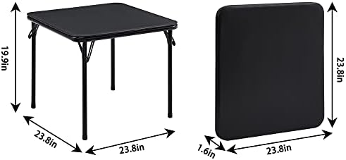 24" Kids Folding Card Table, Soft Padded Top, 1 Piece, Black in Black, alternate view 3