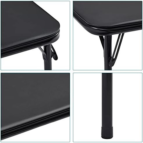 24" Kids Folding Card Table, Soft Padded Top, 1 Piece, Black in Black, alternate view 4