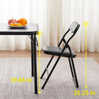 24" Kids Folding Card Table, Soft Padded Top, 1 Piece, Black in Black, alternate view 6