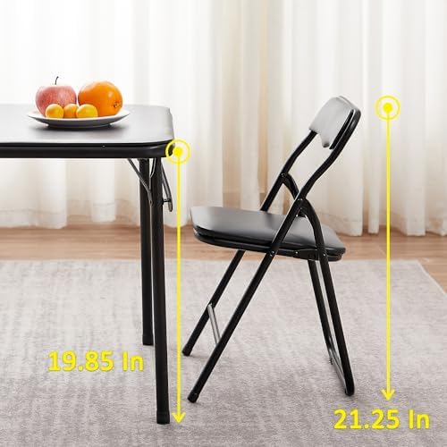 24" Kids Folding Card Table, Soft Padded Top, 1 Piece, Black in Black, alternate view 6