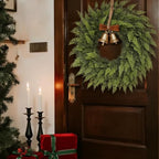 24" Lifelike Touch Artificial Christmas Cedar Wreath for Front Door Decor, alternate view 4