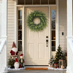 24" Lifelike Touch Artificial Christmas Cedar Wreath for Front Door Decor, alternate view 5