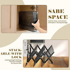 24% OFF 4 Tier Collapsible Cooling Rack - Adjustable Black Stainless Steel Baking Rack with Mesh Leak Proof, alternate view 5