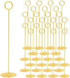24 Pack 12 Inch Steel Place Card & Table Number Holders, Gold in Gold 24PK