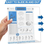 24 Pack 4 x 6 Acrylic Sign Holder, Clear Plastic Signs Display Stand, Vertical Slanted Back Paper Holder Stand, alternate