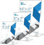 24 Pack 4 x 6 Acrylic Sign Holder, Clear Plastic Signs Display Stand, Vertical Slanted Back Paper Holder Stand, alternate