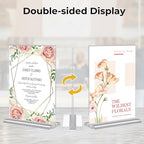 24 Pack Acrylic Sign Holder 5 x 7, Double-Sided Clear Sign Holder Plastic Stands for Display, T Shape Acrylic, alternate view