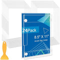 24 Pack Acrylic Sign Holder 8.5 x 11 Wall Mount, Vertical & Horizontal Use, Wall Sign Holders Memo Document Menu