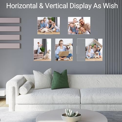 24 Pack Acrylic Sign Holder 8.5 x 11 Wall Mount, Vertical & Horizontal Use, Wall Sign Holders Memo Document Menu, alternate