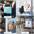 24 Pack Acrylic Sign Holder 8.5 x 11 Wall Mount, Vertical & Horizontal Use, Wall Sign Holders Memo Document Menu, alternate