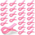 24 Pack Balloon Arch Clips for Backdrop, 3.5 Inch Pink Spring Clamps