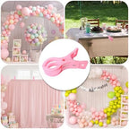 24 Pack Balloon Arch Clips for Backdrop, 3.5 Inch Pink Spring Clamps, alternate view 6