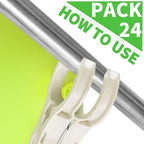 24 Pack Balloon Arch Clips for Backdrop, 3.5 Inch White Spring Clamp, alternate view 3