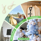 24 Pack Balloon Arch Clips for Backdrop, 3.5 Inch White Spring Clamp, alternate view 5