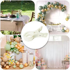24 Pack Balloon Arch Clips for Backdrop, 3.5 Inch White Spring Clamp, alternate view 6