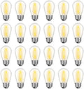 24 Pack S14 LED Outdoor String Light Bulbs, Warm White, E26 Base in Warm White