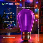 24 Pack S14 Orange and Purple Light Bulbs for String Lights, alternate view 6