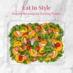 24-Pack Serving Tray - 9x13 Inches Disposable Rectangular Plastic Food Tray for Parties and Events - Clear, alternate view 4