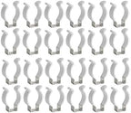 (24-Pack) T8 U Clips Holder Bracket for 8FT LED Light Bulbs, LED Fluorescent Tube Replacement Mounting