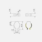 (24-Pack) T8 U Clips Holder Bracket for 8FT LED Light Bulbs, LED Fluorescent Tube Replacement Mounting, alternate view 3