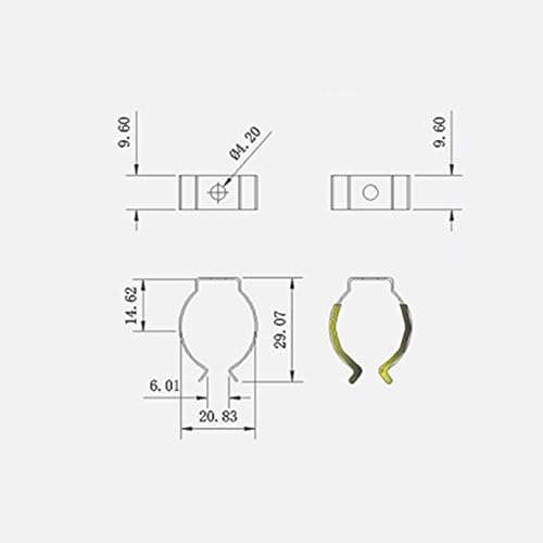 (24-Pack) T8 U Clips Holder Bracket for 8FT LED Light Bulbs, LED Fluorescent Tube Replacement Mounting, alternate view 3