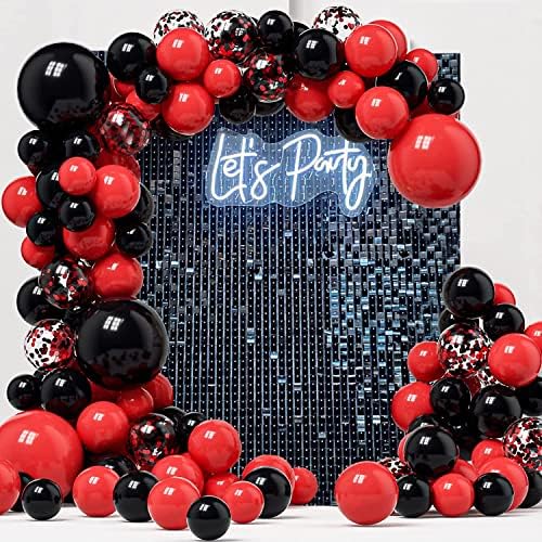 24 Panels Black Shimmer Wall Backdrops, Square Sequins Backdrops with 3D Effect, Large Photo backdrops for, alternate view 2