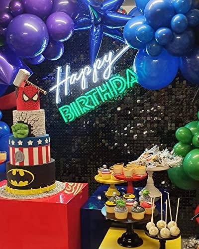 24 Panels Black Shimmer Wall Backdrops, Square Sequins Backdrops with 3D Effect, Large Photo backdrops for, alternate view 4