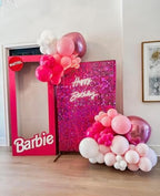 24 Panels Rose Red Shimmer Wall Backdrops, Square Sequins Backdrops with 6D Effect, Large Photo backdrops for, alternate view