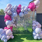 24 Panels Shimmer Wall Backdrops, Square Sequins Backdrops with 6D Effect, Large Photo backdrops for Birthday, alternate view