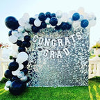 24 Panels Shimmer Wall Backdrops, Square Sequins Backdrops with 6D Effect, Large Photo backdrops for Birthday, alternate view