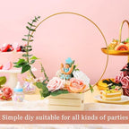 24 Pcs 12 Inches Metal Floral Hoop Centerpiece with Tables Stand, alternate view 2