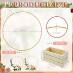 24 Pcs 12 Inches Metal Floral Hoop Centerpiece with Tables Stand, alternate view 3