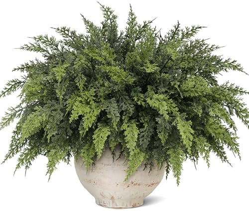 24 Pcs 18"Artificial Lifelike Touch Christmas Cedar Branches for Vase Decor