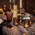 24 Pcs Amber Votive Tealight Candle Holders, Fall Christmas Decorations in Amber, alternate view 5