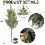 24 Pcs Artificial Lifelike Touch Christmas Cedar Branches for Vase Decor, alternate view 3