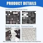 24 Pcs Black Shimmer Wall Backdrop Panels for Party Decoration, alternate view 4