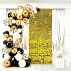 24 Pcs Gold Shimmer Wall Backdrop,4x6 FT for Party in 4x6 FT