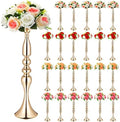 24 Pcs Gold Wedding Flower Stand 20" Wedding Centerpiece for Table in Gold