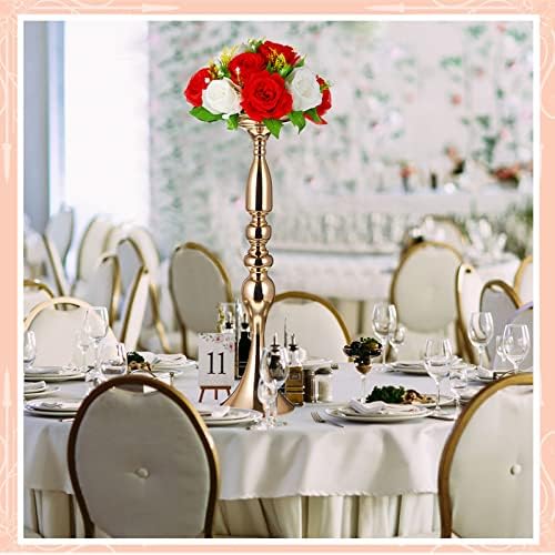 24 Pcs Gold Wedding Flower Stand 20" Wedding Centerpiece for Table in Gold, alternate view 2