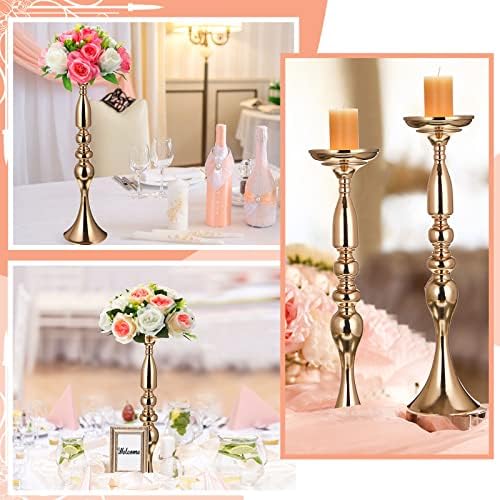 24 Pcs Gold Wedding Flower Stand 20" Wedding Centerpiece for Table in Gold, alternate view 4
