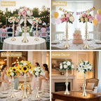 24 Pcs Gold Wedding Flower Stand 20" Wedding Centerpiece for Table in Gold, alternate view 6