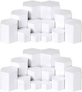 24 Pcs Hexagonal Jewelry Display Risers Acrylic Stands, White in White