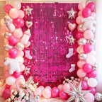 24 Pcs Hot Pink Shimmer Wall Backdrop,4x6 FT for Party in 4x6 FT, alternate view 5