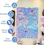 24 Pcs Iridescent Blue Shimmer Wall Backdrop,4x6 FT for Party in 4x6 FT, alternate view 2